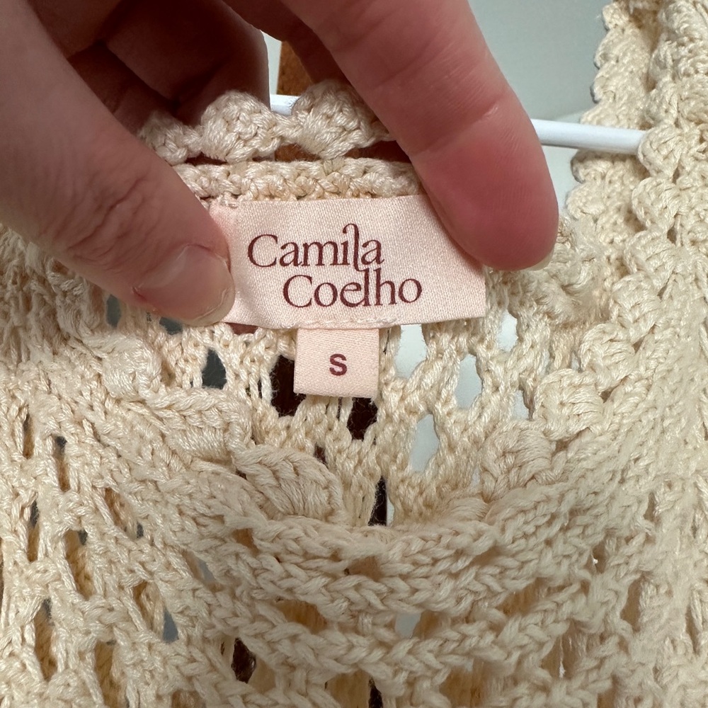 Camila Coelho Cream Crochet Maxi Swim Coverup Dress - Picture 4 of 4